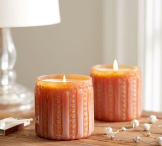 peach color candle
