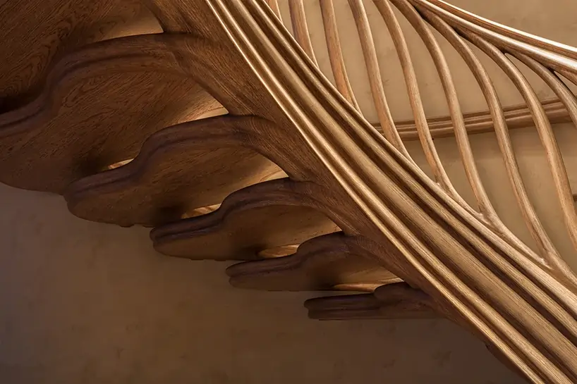 پلکان چوب بلوط