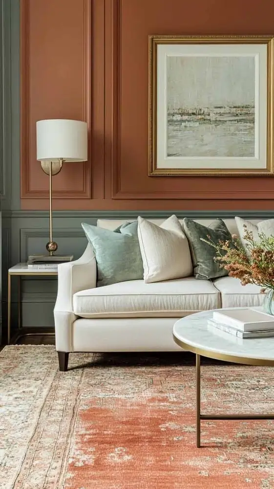 دیوار رنگ موکا