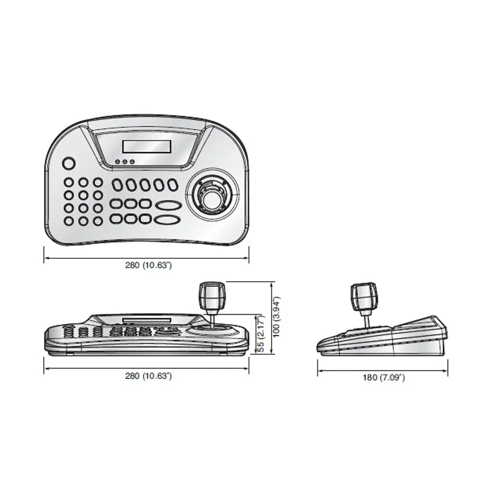 spc1010-camera-controler ابعاد کنترلر دوربین مداربسته سامسونگ spc1010