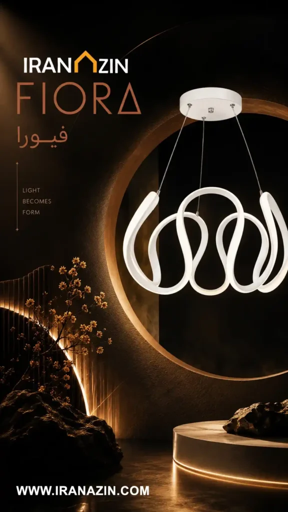 چراغ آویز ایران آذین مدل fiora