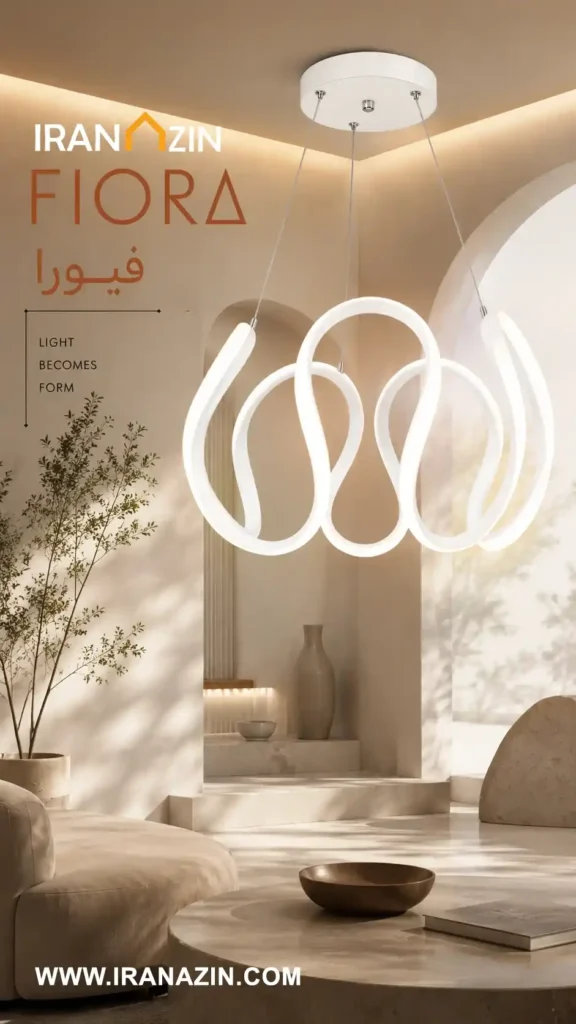 لوستر مدرن ایران آذین مدل fiora در دکوراسیون داخلی